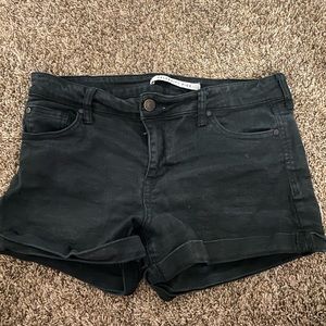 black jean shorts (size M)